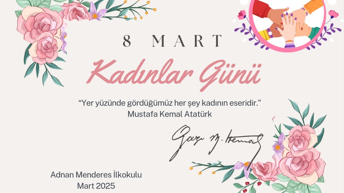 Adnan Menderes İlkokulu'nda Kadınlar Günü